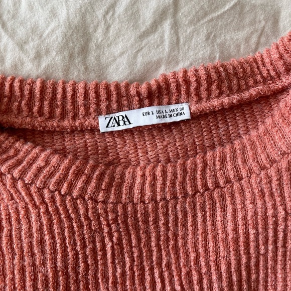 Zara Thick Knit Ribbed T-Shirt - Picture 5 of 7